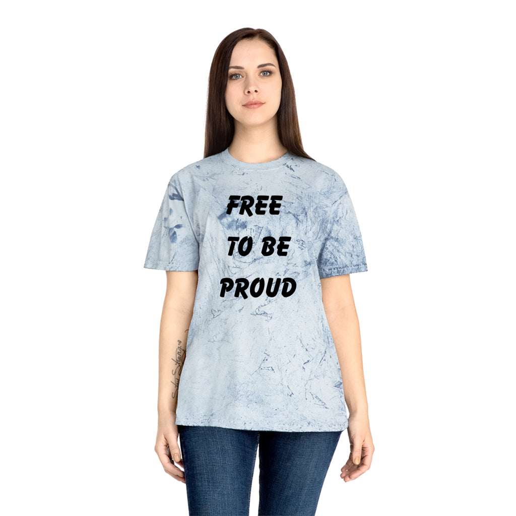 Unisex Signature Dye Tees - FREE TO BE PROUD, PROUD TO BE FREE