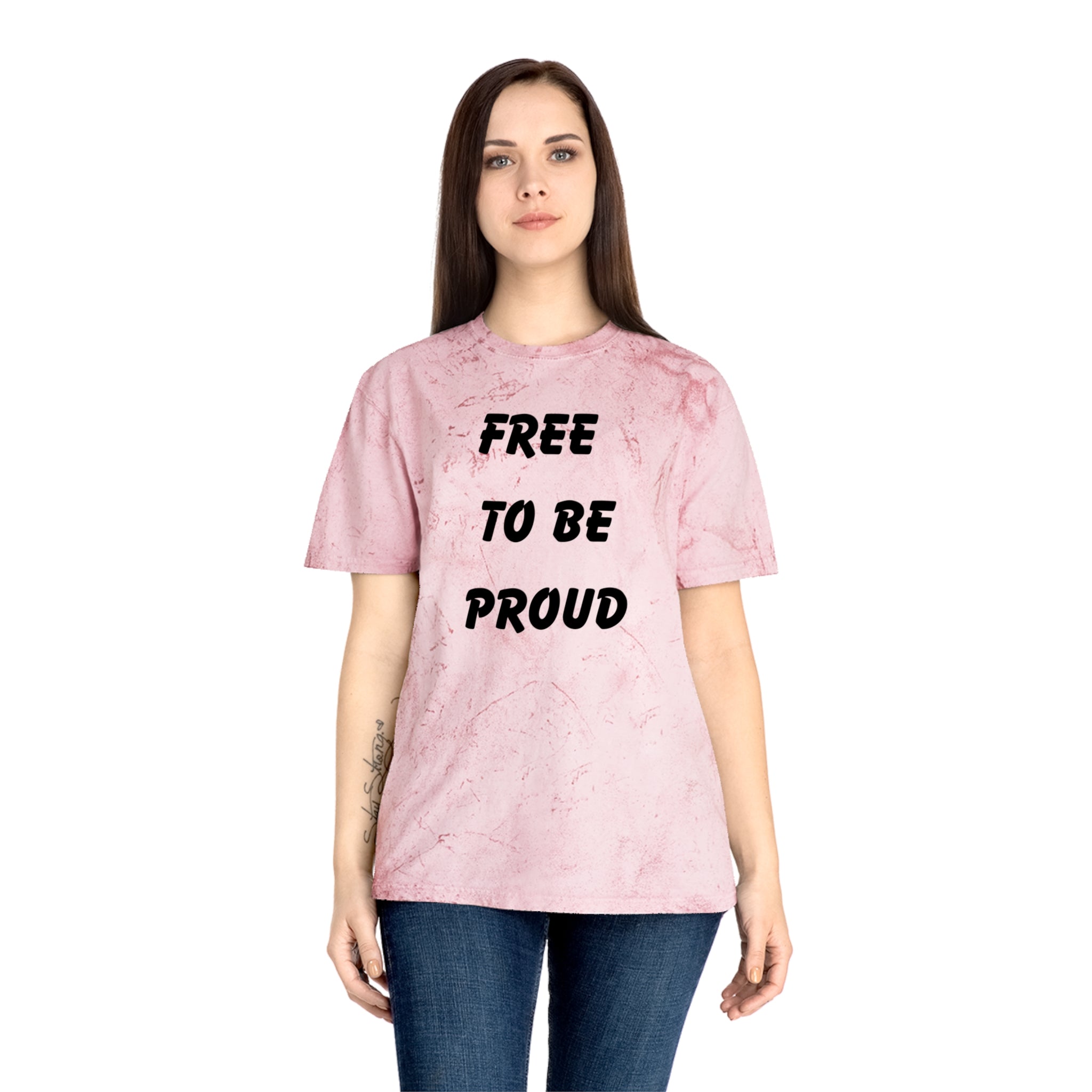 Unisex Signature Dye Tees - FREE TO BE PROUD, PROUD TO BE FREE
