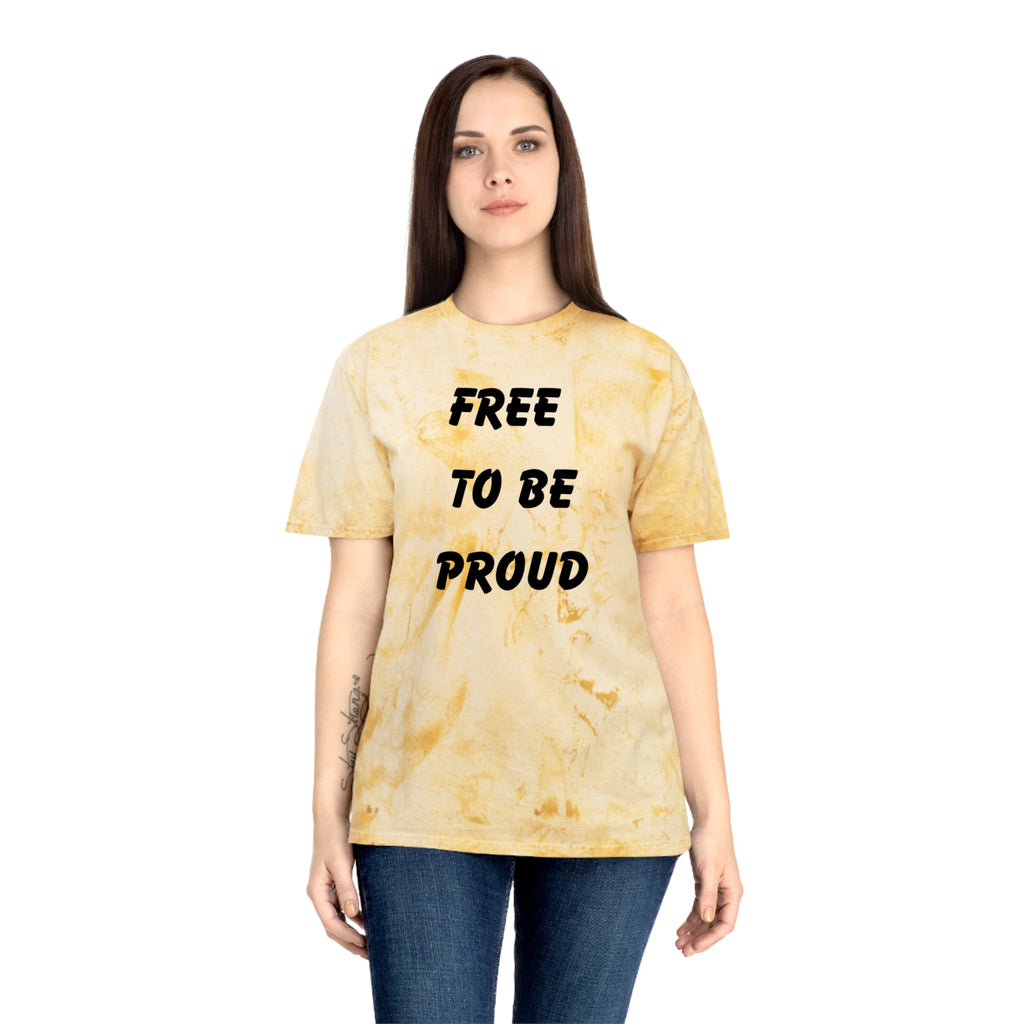 Unisex Signature Dye Tees - FREE TO BE PROUD, PROUD TO BE FREE