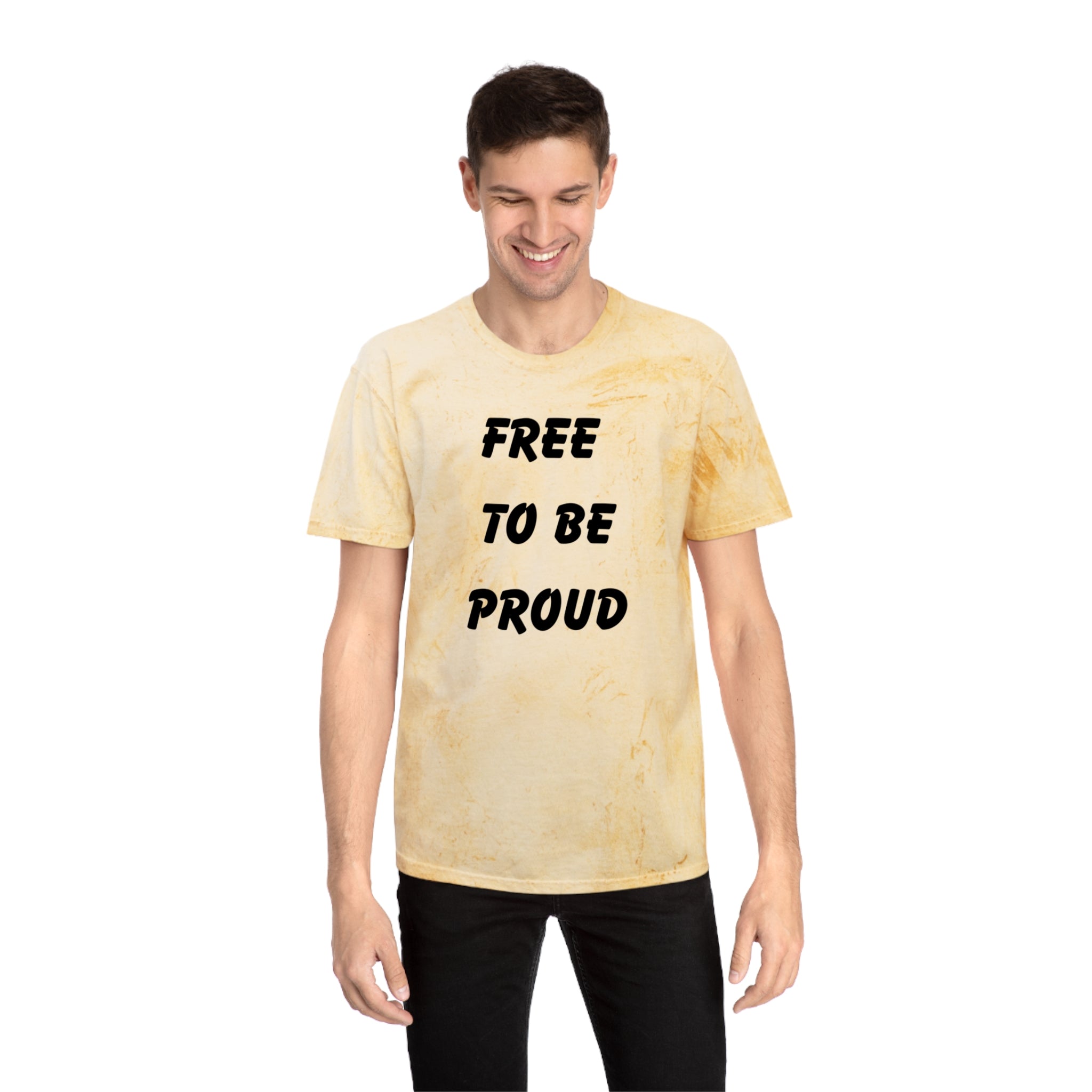 Unisex Signature Dye Tees - FREE TO BE PROUD, PROUD TO BE FREE