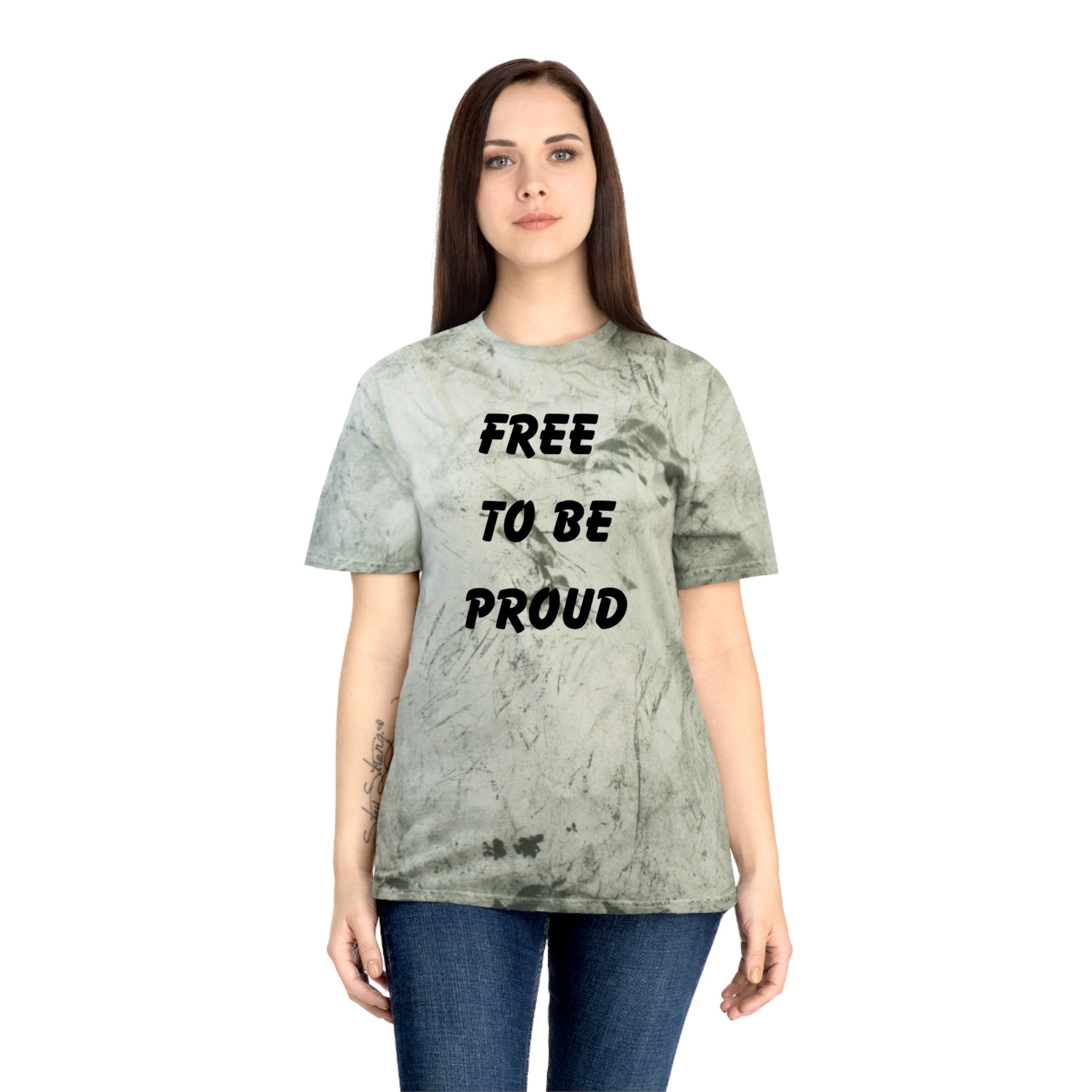 Unisex Signature Dye Tees - FREE TO BE PROUD, PROUD TO BE FREE
