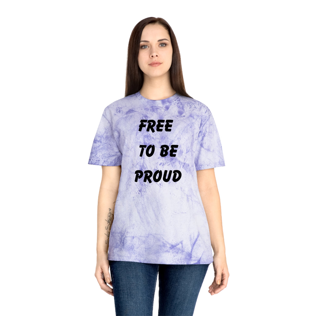 Unisex Signature Dye Tees - FREE TO BE PROUD, PROUD TO BE FREE